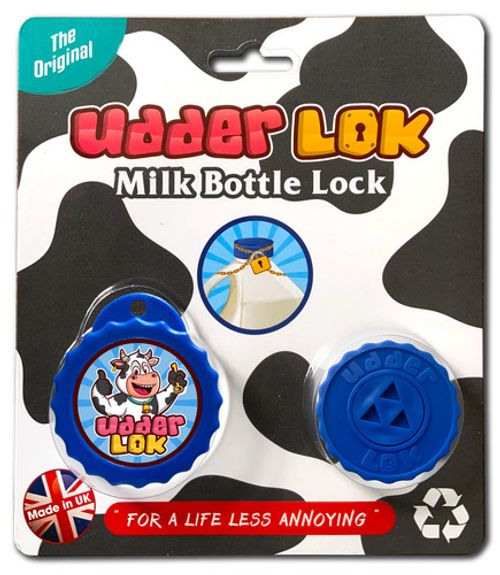 UdderLok-The Original Patented Milk Bottle Lock! Stop People Pinching Your Milk!