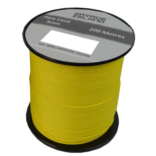 Army Military 200m Paracord Reel 3mm Basha Tent Bivi Camping Guy Rope Para Cord