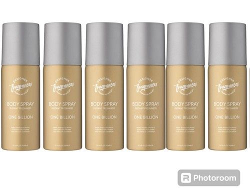 Designer Fragrances 6 Pack One Billion Men's Body Spray Deodorant Cans 150ml
