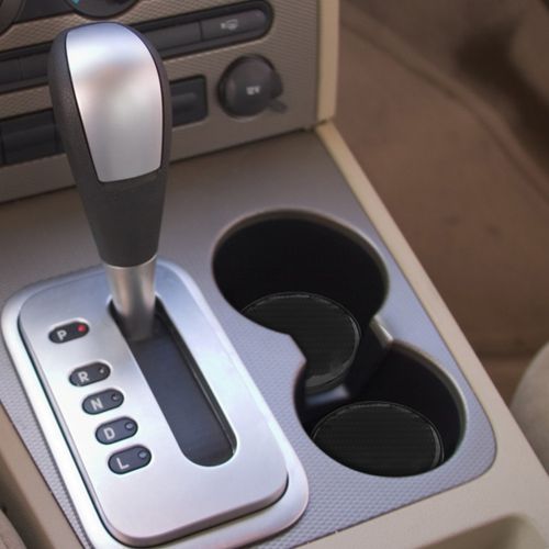 Durable Vehicle Drink Cup Coasters Black PVC Reusable Cup Holders — image 4