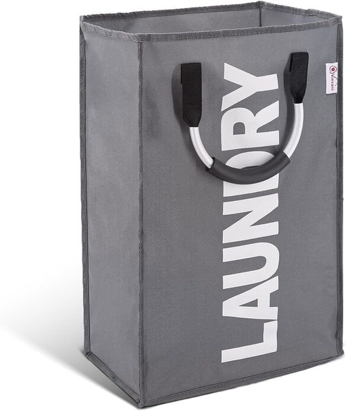 Laundry Basket Dirty Washing Clothes Storage Folding Bin Bag Hamper With Lid — image 1