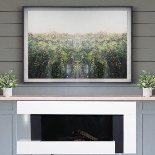 52In LED Flame Electric Fireplace Heater Floor Fire Suite MDF Surround & Log Set