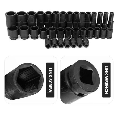 35Pcs Heavy Duty Deep Impact Socket Set 1/2" Drive 6 Point Thin Wall 8MM - 32MM — image 11
