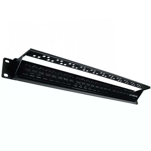 24 Port RJ45 CAT6 Gigabit Thru Coupling Patch Panel with Back Bar — image 3