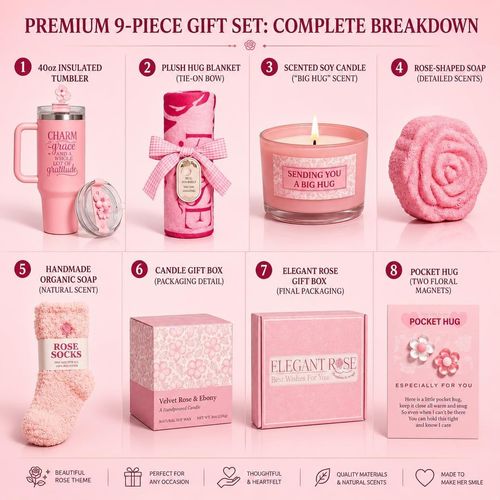 Birthday Pamper Gift Set for Women Spa Bath Hamper Ladies Self Care Box for Her — image 3