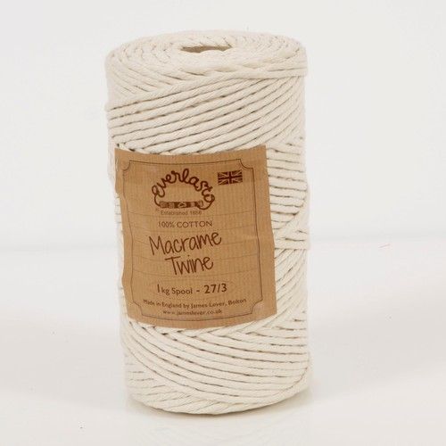 QUALITY EVERLASTO NATURAL COTTON MACRAME TWINE STRING 1MM 2MM 3MM 4MM 5MM 7MM 