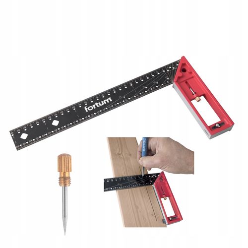 Aluminum Carpenter Square 300mm, Try Square with Scale, Precision Pro — image 1
