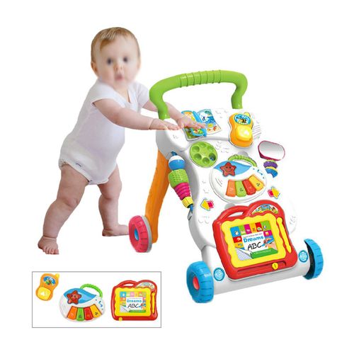 2in1 Baby Walker First Steps Activity Bouncer Musical Toys Car Along Ride On  Go — image 2