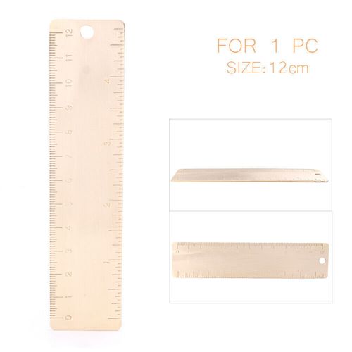 Mini 12CM Brass Caliper Scale Ruler Small Ruler Measuring Tool New — image 1