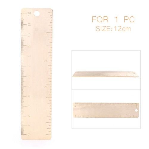 Mini 12CM Brass Caliper Scale Ruler Small Ruler Measuring Tool New