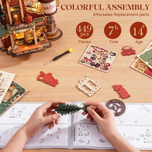 ROKR 3D Wooden Puzzle Music Box Dream Gift Factory DIY Model Kit for Adults Gift — image 10