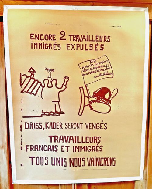 ORIGINAL MAI 68 AFFICHE FRENCH POSTER ORIGINAL 34" x 44" IMMIGRATION PROTEST