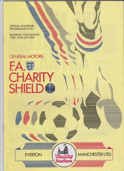 1985 F.A.Charity Shield.Everton v Manchester United.