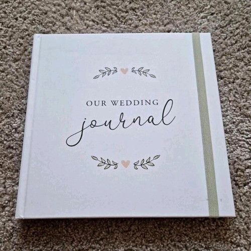 Wedding Journal Photo Album Book, White & Gold Detail, Contemporary