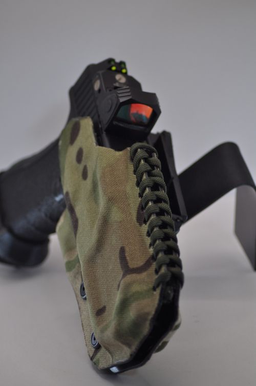 Glock 17 /19  optics and high sights ready Kydex hand made holster — image 9