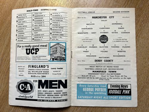 10 Vintage Manchester City Programmes 1952–1964 Maine Road Football Bundle — image 13