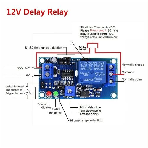 12V DC Delay adjustable timer relay, delay Turn off Switch Module .UK seller — image 2