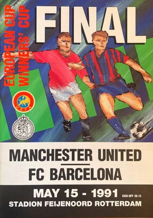 Manchester United programmes (x8) European Cup Winners Cup 1990/91 inc Final