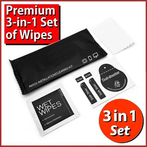 Wet + Dry Cleaning Wipes Alcohol Cloth 3in1 Mobile Phone Screen Protector NEW