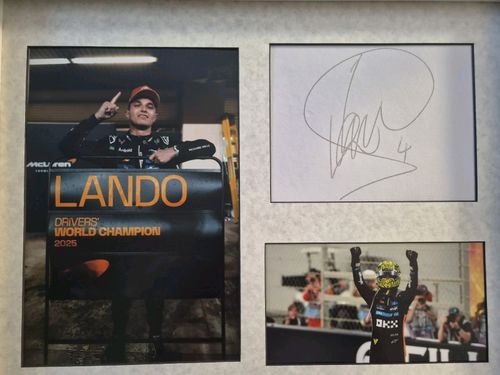 Lando Norris Signed Large Framed Formula 1 Presentation, F1, Mclaren *COA* — image 4