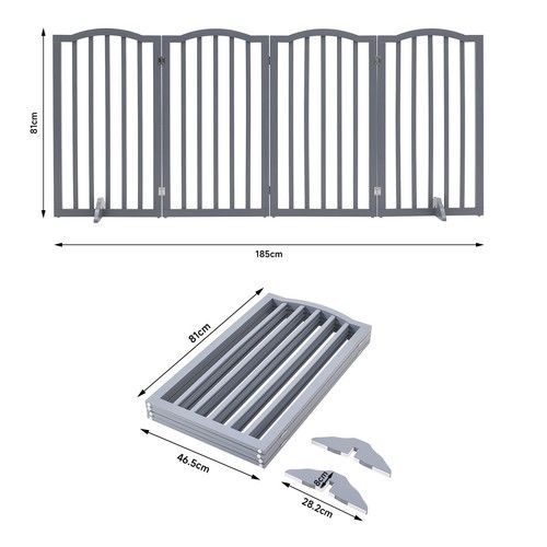 4.5 6ft Long Pet Dog Gate Safety Guard Folding Baby Toddler Stair Gates Barrier