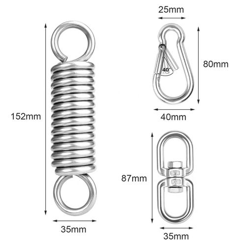 Heavy Duty Hanging Chair Lounger Alloy Spring Hanging Hook Steel Swing Spring — image 3