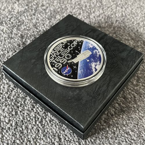 NASA Hubble Space Telescope Silver Plated Coin in Capsule — image 5