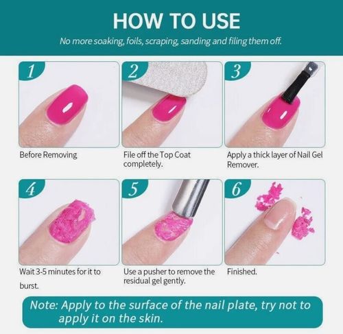 BestNiffes NAIL POLISH REMOVER GEL Soak-Off Quick Bust Nail Gel Vanish Remover — image 7