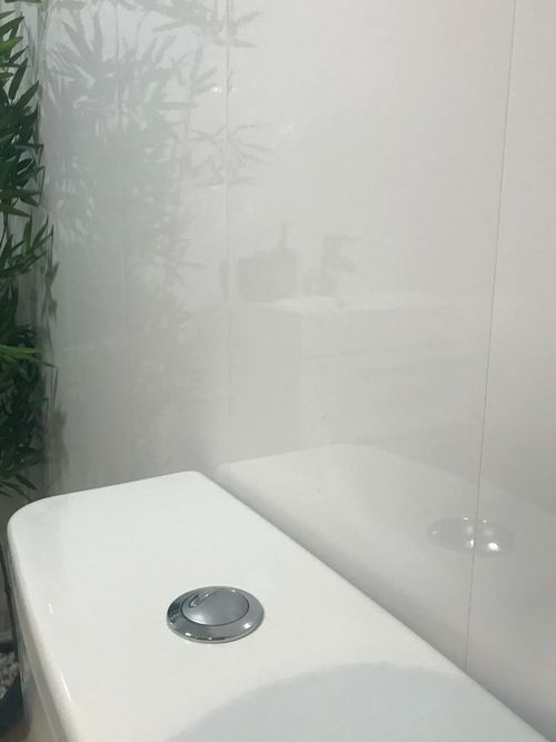 Gloss White Bathroom Ceiling Cladding PVC Shower Wall Kitchen Panels — image 5