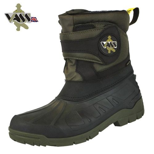Vass All Season Fleece Lined Boots Carp Coarse Fishing Green/Black  - ALL SIZES