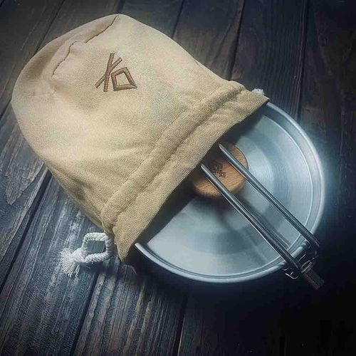Canvas Possible Fire Pouch | Drawstring Fire Utility Bag | Natural Bushcraft UK — image 4