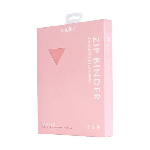 VaultX - 4-Pocket Exo-Tec® Zip Binder / Card Case - Just Pink — image 10