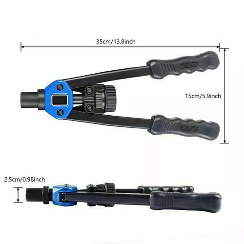 110PCS M3-M12 Professional Rivnut Tool Kit Hand Threaded Riveter Gun Blue Case — image 2