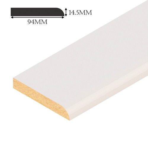 Skirting Board  White Primed Pine (not MDF)  Bullnose Chamfered Ogee Torus