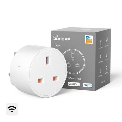 SONOFF S60TPG UK Wi-Fi Smart Plug 13A 3250W Energy Monitor Timer Voice Control