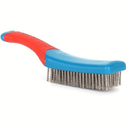 Heavy Duty Wire Brush Stainless Steel Bristles Plastic Handle Rust Paint Remover