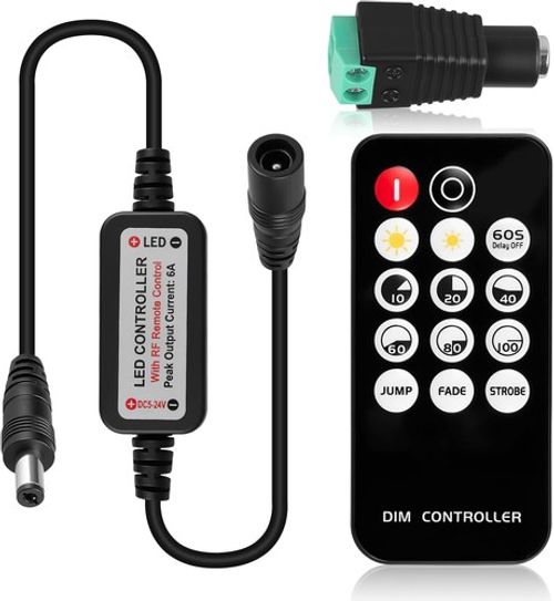 Remote LED Controller Single Color for SMD COB LED Strip Light DC5-24V RF