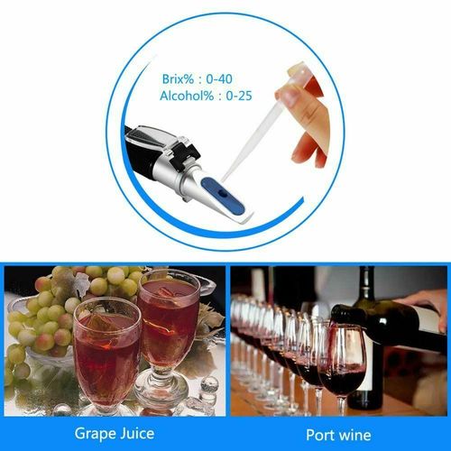 Portable Specific Gravity 0-40% Brix Alcohol Refractometer Tester For Grape Wine — image 7