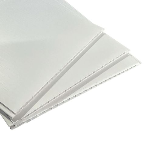 10 White Matt 8mm PVC Ceiling Panels Bathroom Cladding Shower Wet Wall Kitchen — image 5
