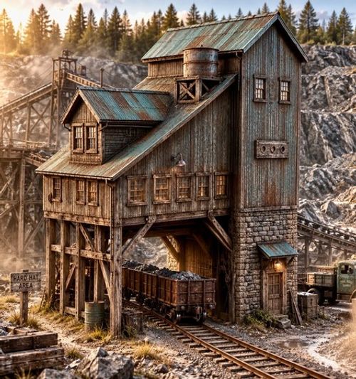 Coal Loading Tipple (N-Gauge) Model Railway