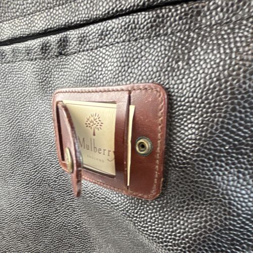 vintage Mulberry Scotchgrain garment travel bag / suit carrier Leather — image 12