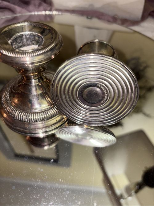 VTG Sterling Silver .925 Candle Stick Holders Concentric Circle/Duchin Creation — image 3