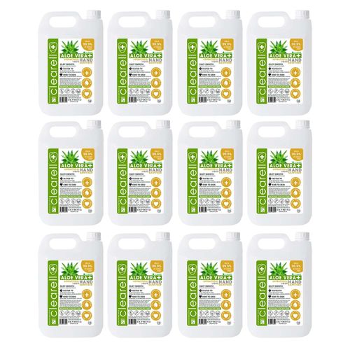 Clearell ALOE VERA Hand Sanitiser LIQUID 5 Litres Kills 99.9% Alcohol Free 5L — image 6