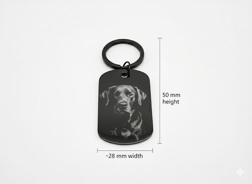 Custom Pet Memorial Keyring – Engraved Dog Tag – Photo/Text - Personalised Gift — image 5