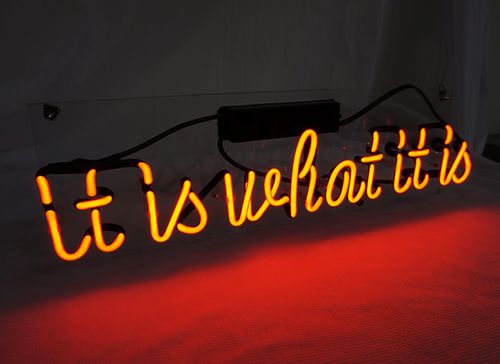 It is what it is Neon Sign Light Man Cave Living Room Wall Decor Artwork 19"x5" — image 2