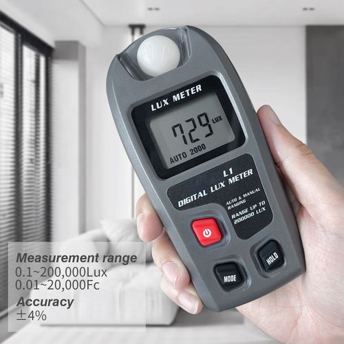 Digital Light Meter Illuminance Tester Luxmeter Illuminometer Auto Shutdown LCD — image 4