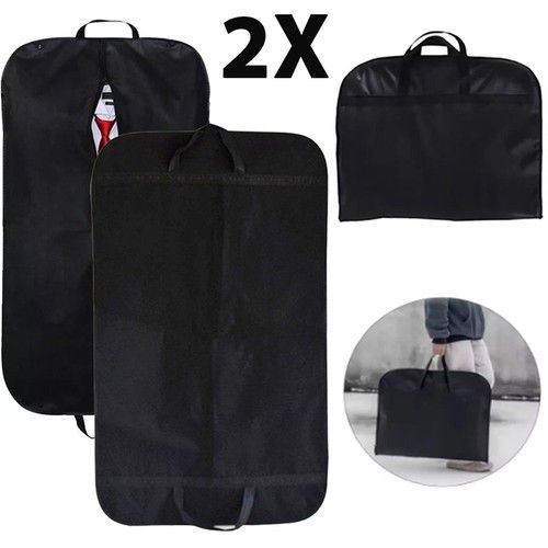 2 Travel Garment Carrier Bag Suit Coat Clothes Dress Cover Protector Storage Bag
