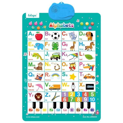 Interactive Alphabet Wall Chart Talking ABC Electronic Poster Toy Learning Presc — image 1