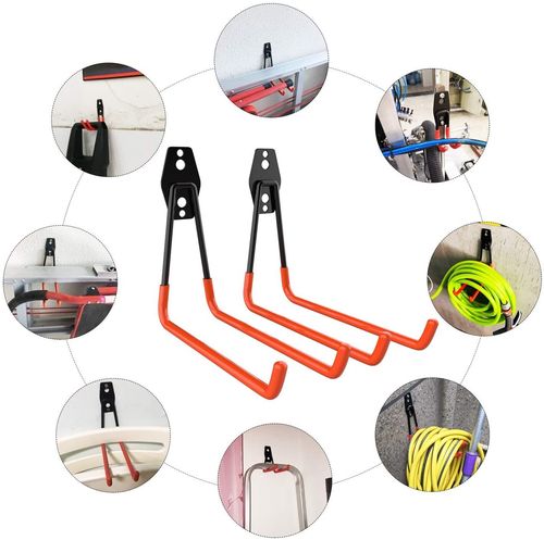8 Pack Garage Hooks Heavy Duty Wall Mount Utility Hooks Hangers for Garden Tools — image 4
