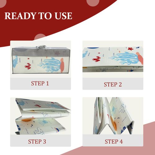 2Side Baby Play Mat Soft Kids Crawling Rug Folding Sensory Development Carpet — image 7